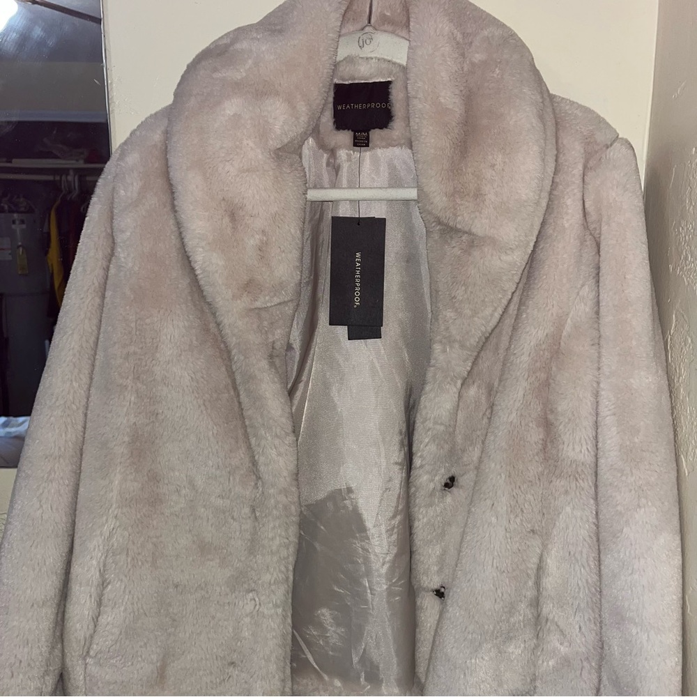 Weatherproof Soft Cream Teddy Jacket
